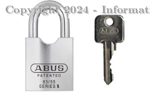 candado abus acero rock 83/55 llave normal